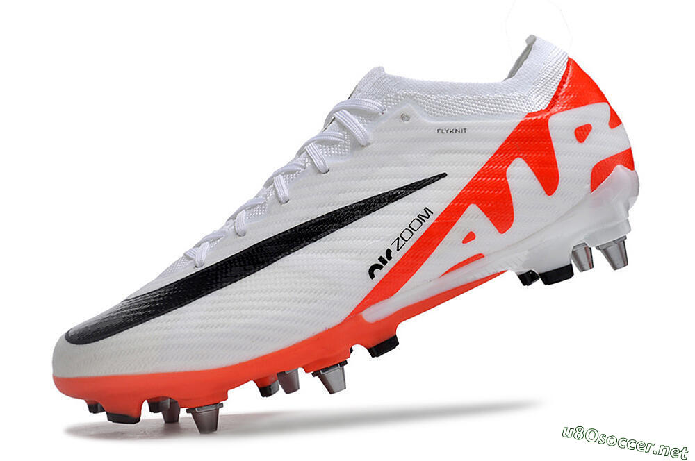 Men's Nike Air Zoom Mercurial Vapor 15 Elite SG Football Boots - White/Black/Red 5