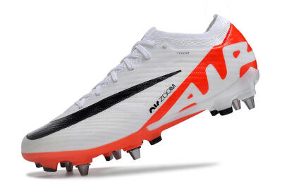 Men's Nike Air Zoom Mercurial Vapor 15 Elite SG Football Boots - White/Black/Red