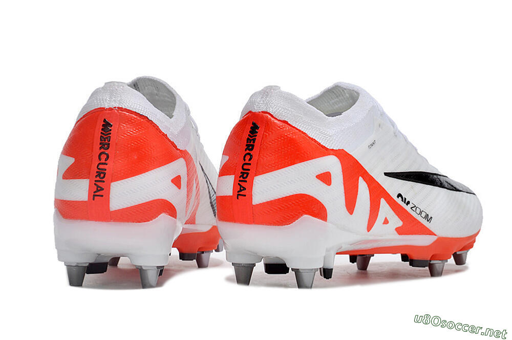 Men's Nike Air Zoom Mercurial Vapor 15 Elite SG Football Boots - White/Black/Red 6