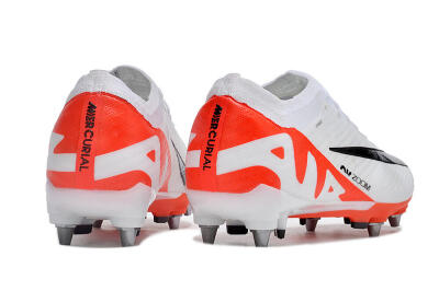 Men's Nike Air Zoom Mercurial Vapor 15 Elite SG Football Boots - White/Black/Red