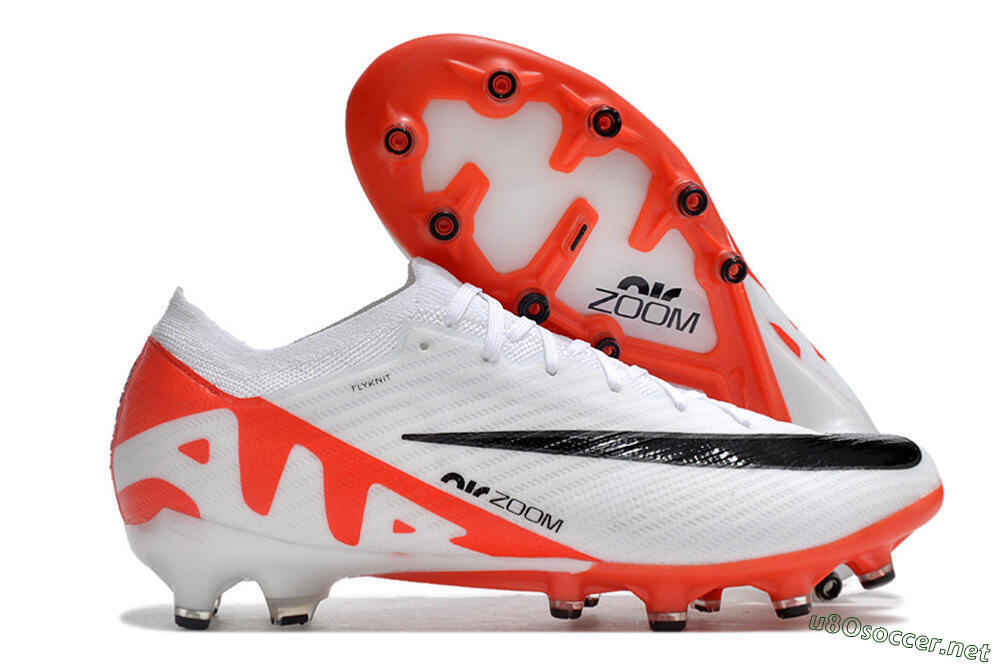 Men's Nike Air Zoom Mercurial Vapor 15 Elite AG Football Boots - White/Black/Red 2