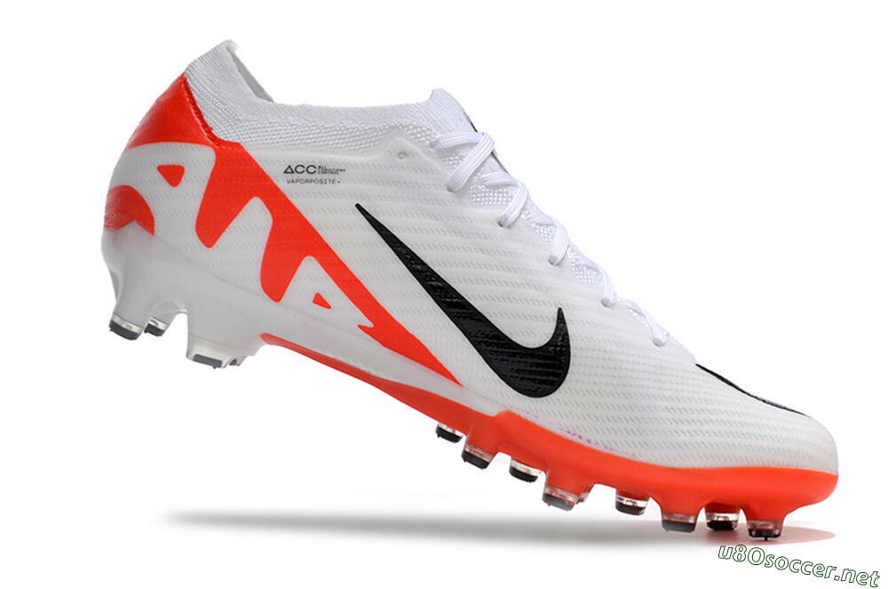 Men's Nike Air Zoom Mercurial Vapor 15 Elite AG Football Boots - White/Black/Red 4