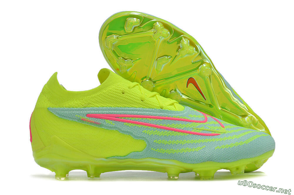 Men's Nike Phantom GX Elite FG Football Boots - Green/Yellow/Red 2