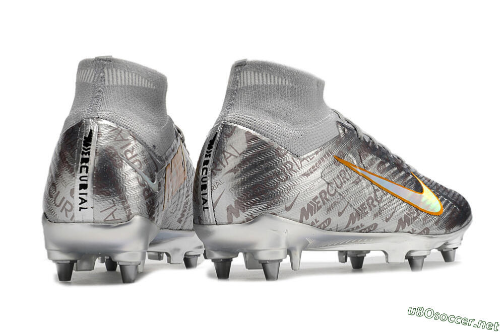 Men's Nike Air Zoom Mercurial Superfly 9 Elite SG Football Boots - Silver/Gold 6