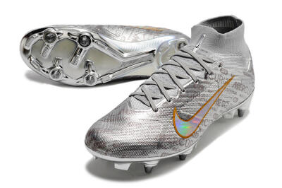 Men's Nike Air Zoom Mercurial Superfly 9 Elite SG Football Boots - Silver/Gold
