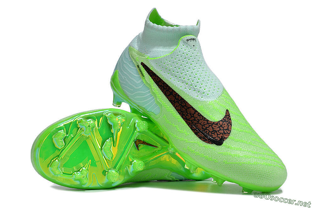 Men's Nike Phantom GX Elite FG Football Boots - Green/Brown/Black 3