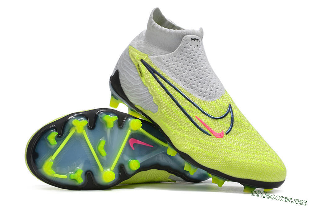 Men's Nike Phantom GX Elite FG Football Boots - Grey/Green/Pink 3
