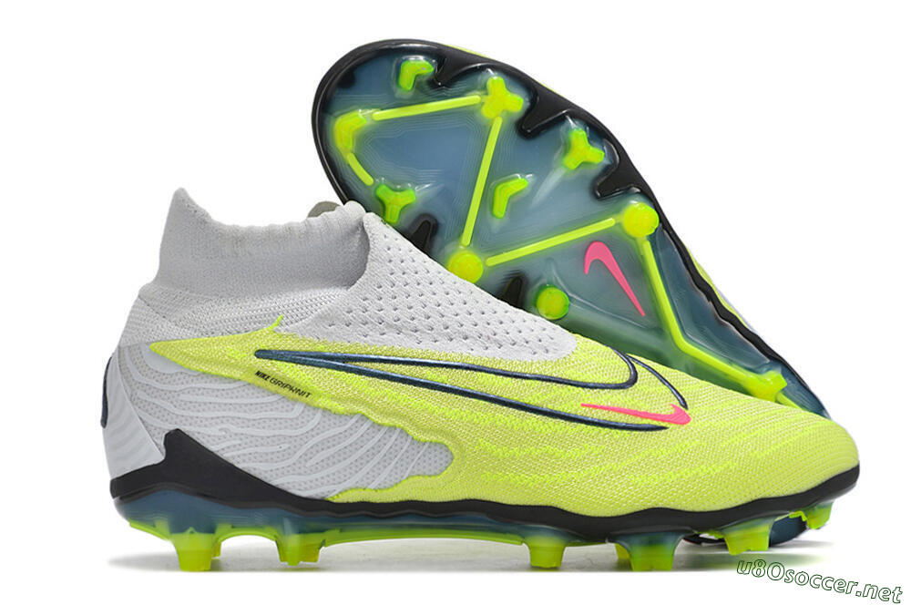 Men's Nike Phantom GX Elite FG Football Boots - Grey/Green/Pink 2