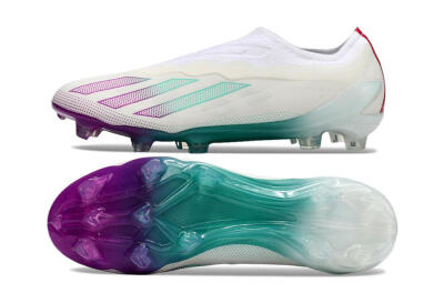 Men's Adidas X 24 Crazyfast+ FG Football Boots - White/Pink/Green