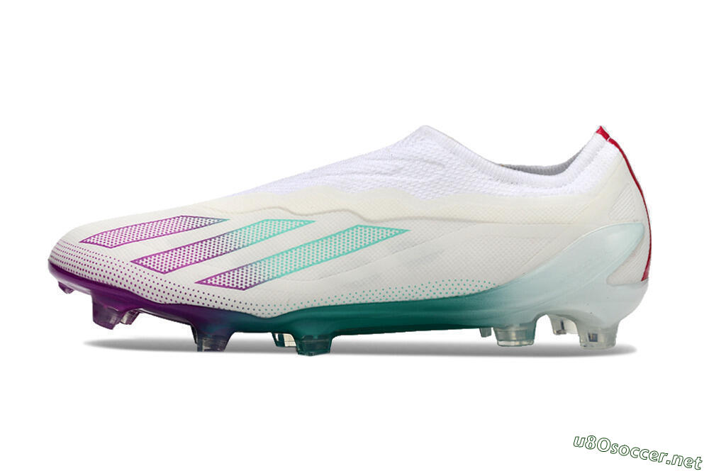 Men's Adidas X 24 Crazyfast+ FG Football Boots - White/Pink/Green 0