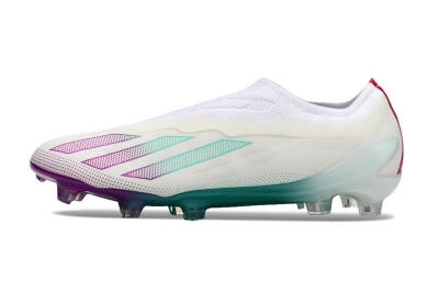Men's Adidas X 24 Crazyfast+ FG Football Boots - White/Pink/Green