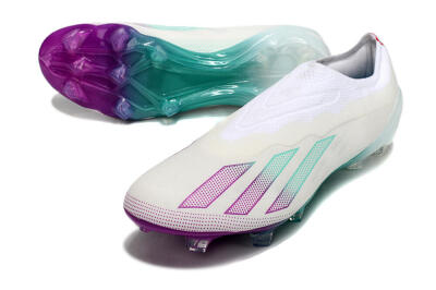 Men's Adidas X 24 Crazyfast+ FG Football Boots - White/Pink/Green