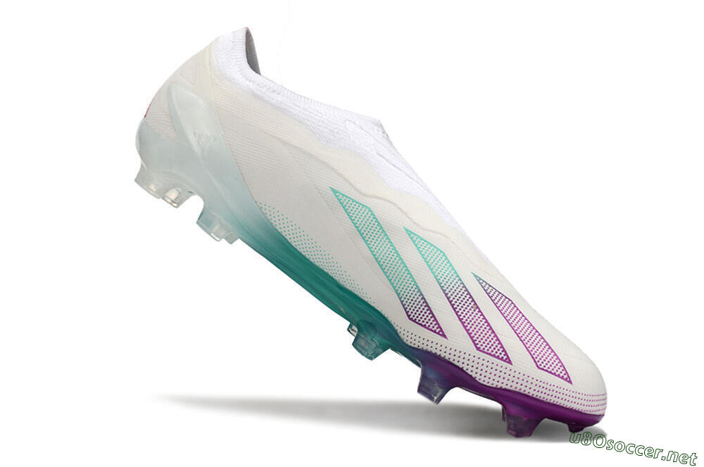 Men's Adidas X 24 Crazyfast+ FG Football Boots - White/Pink/Green 4