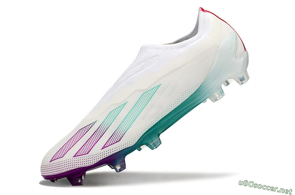 Men's Adidas X 24 Crazyfast+ FG Football Boots - White/Pink/Green 5