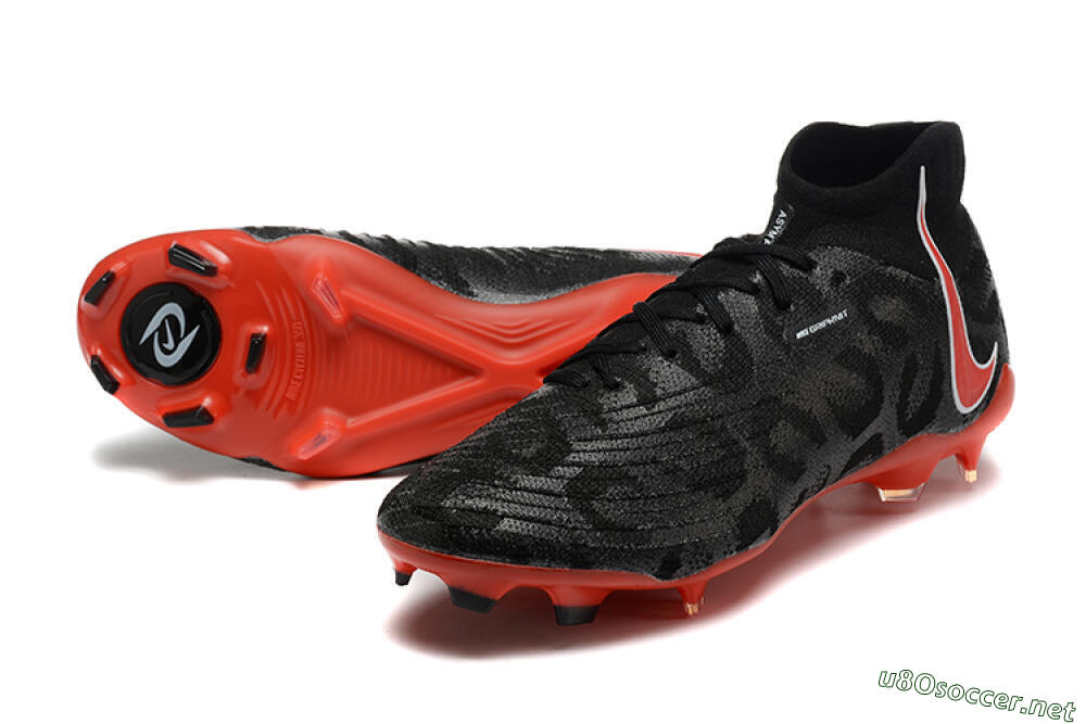 Men's Nike Phantom Luna Elite UN FG Football Boots - Black/White/Red 3
