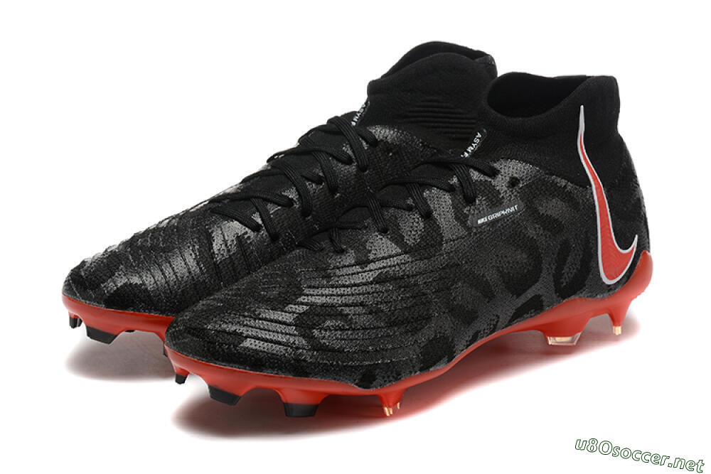Men's Nike Phantom Luna Elite UN FG Football Boots - Black/White/Red 5