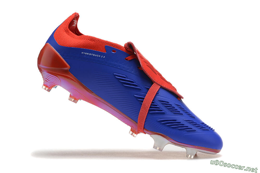 Men's Adidas Predator Elite Foldover Tongue FG Football Boots - Blue/White/Red 8