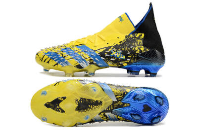 Unisex Adidas Predator Freak.1 Marvel FG Football Boots - Yellow/Blue/Black