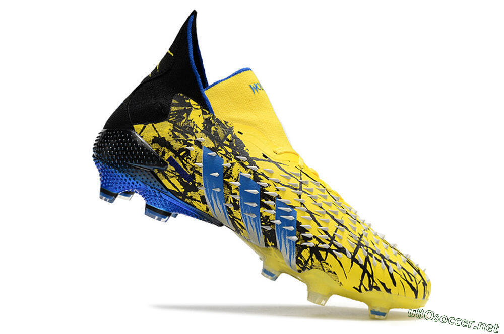 Unisex Adidas Predator Freak.1 Marvel FG Football Boots - Yellow/Blue/Black 4