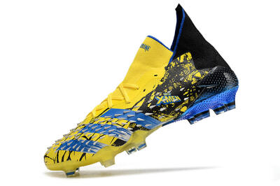 Unisex Adidas Predator Freak.1 Marvel FG Football Boots - Yellow/Blue/Black