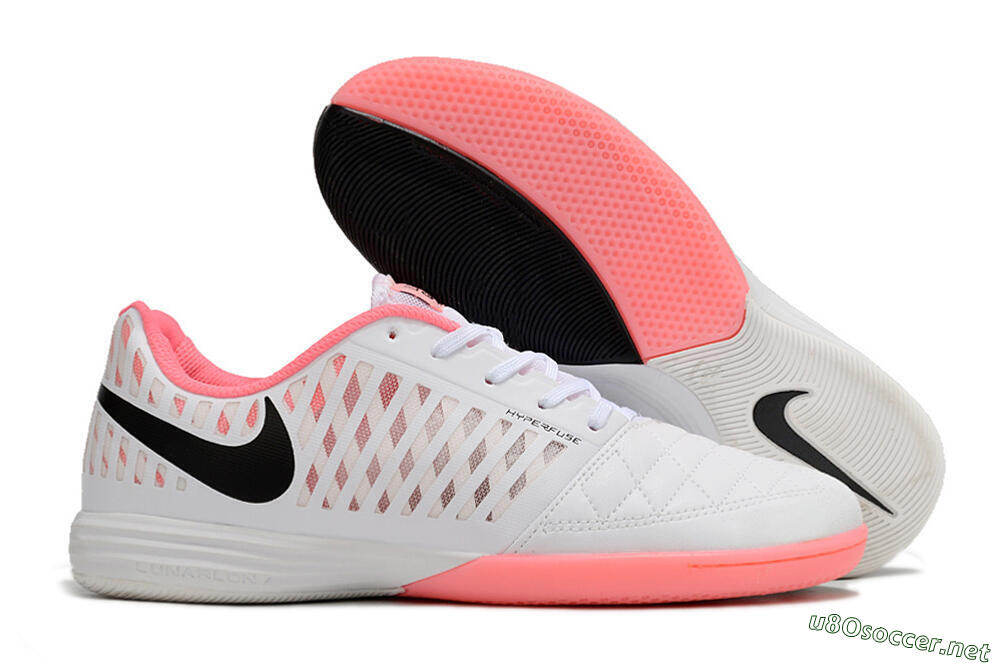 Unisex Nike Lunar Gato 2 IC Football Shoes - White/Pink/Black 2