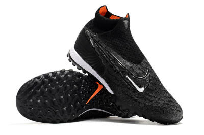 Unisex Nike Phantom GX Elite DF Black Pack TF Football Shoes - Black/White/Orange