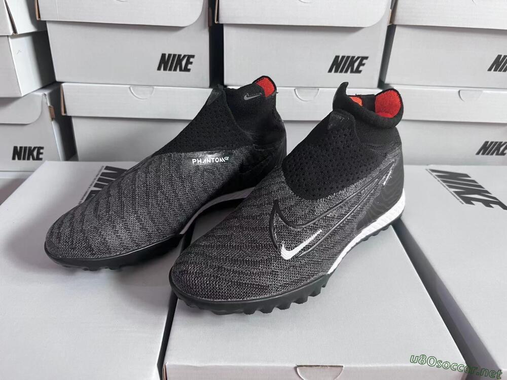 Unisex Nike Phantom GX Elite DF Black Pack TF Football Shoes - Black/White/Orange