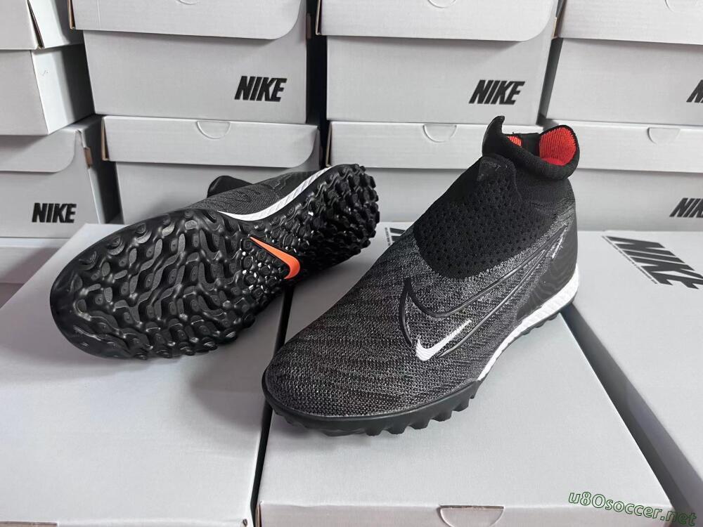 Unisex Nike Phantom GX Elite DF Black Pack TF Football Shoes - Black/White/Orange
