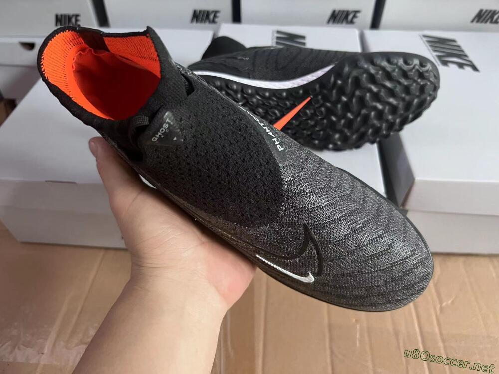 Unisex Nike Phantom GX Elite DF Black Pack TF Football Shoes - Black/White/Orange