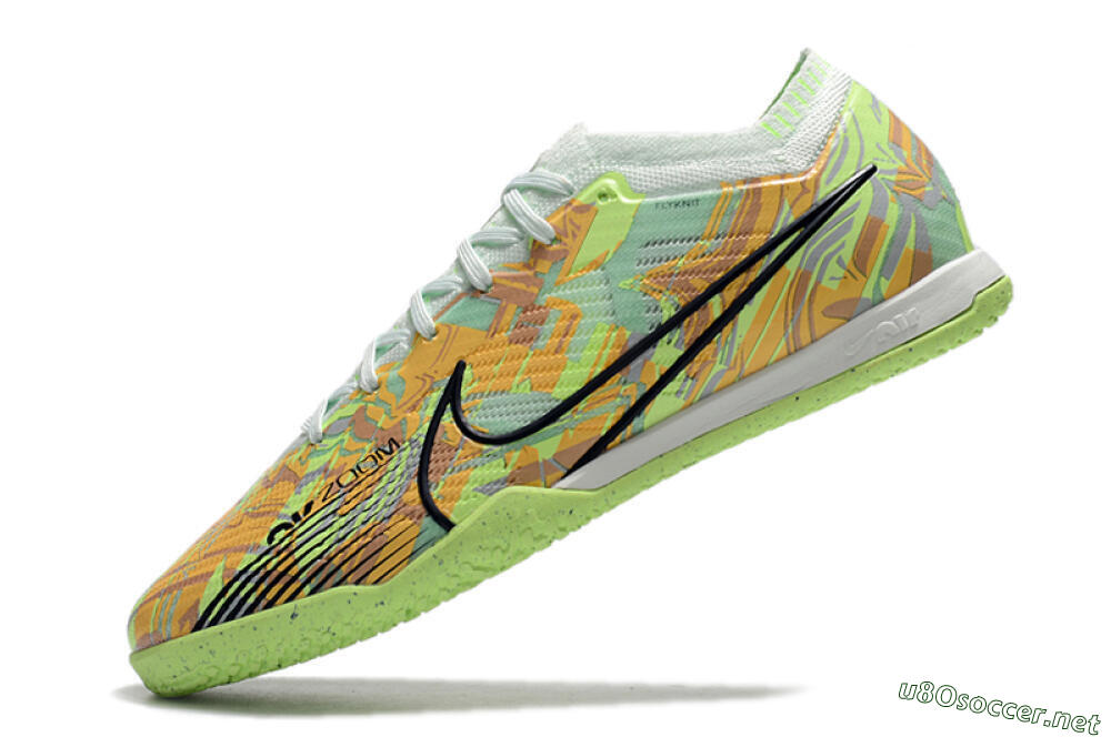 Unisex Nike Air Zoom Mercurial Vapor 15 Elite IC Football Shoes - Green/Orange/Black 5