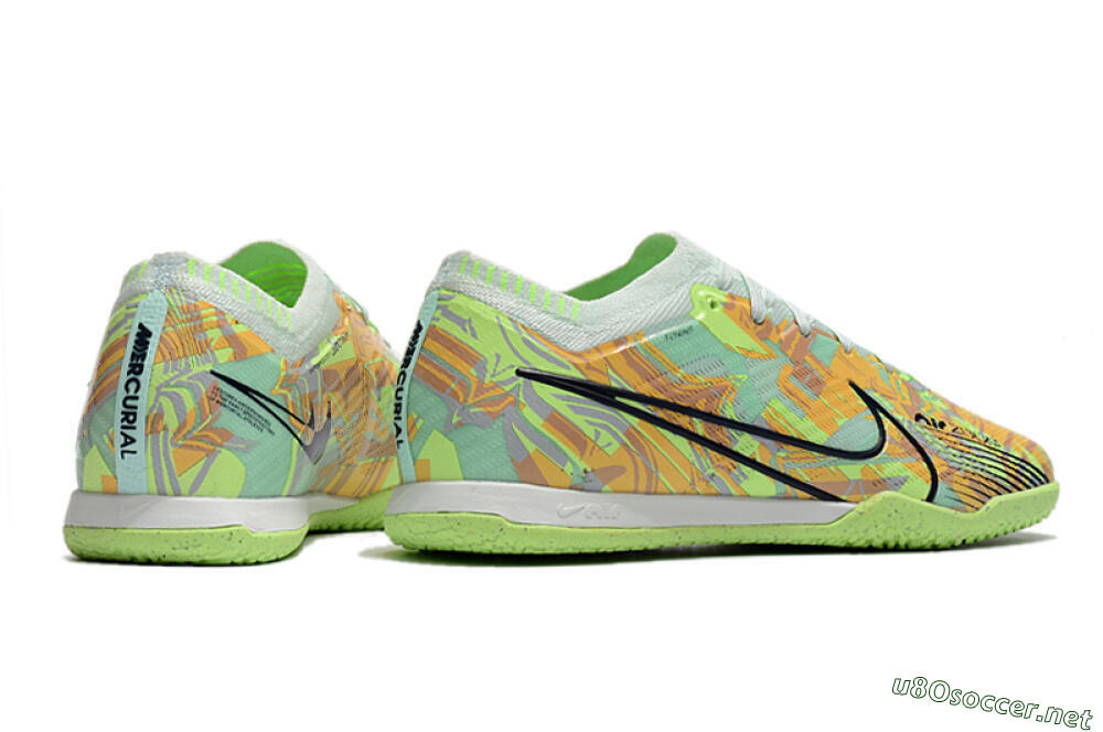 Unisex Nike Air Zoom Mercurial Vapor 15 Elite IC Football Shoes - Green/Orange/Black 6
