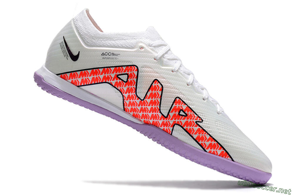 Unisex Nike Air Zoom Mercurial Vapor 15 Elite IC Football Shoes - White/Red/Black 4