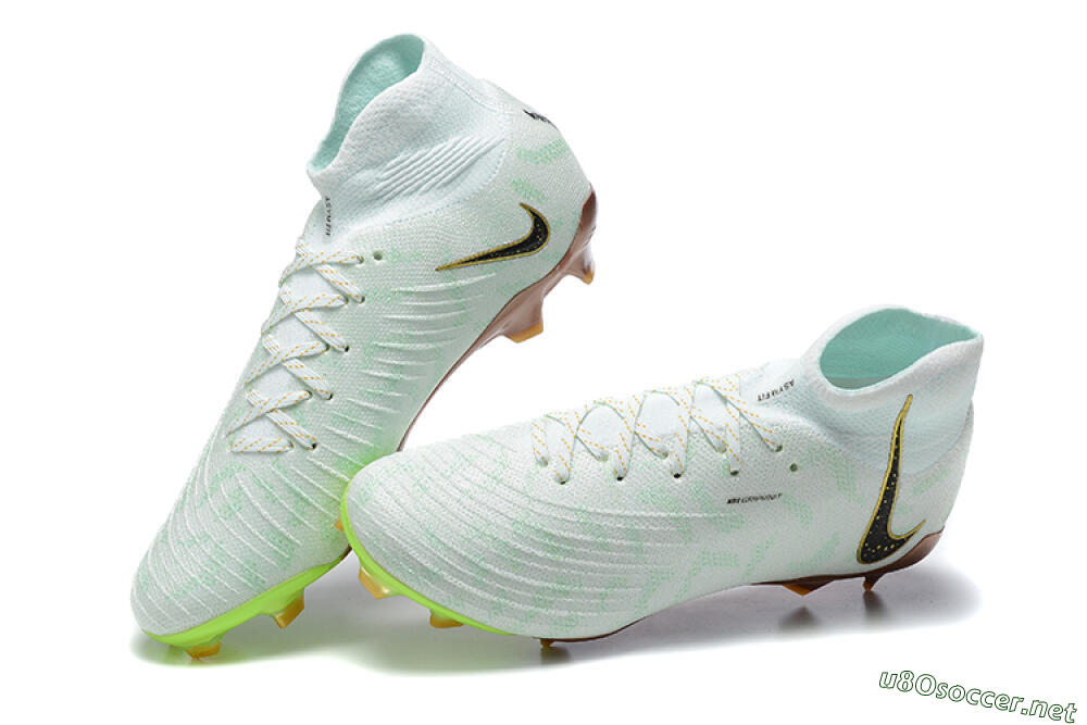 Men's Nike Phantom Luna Elite United Golden Pack FG Football Boots - Jade/Black/Gold 5