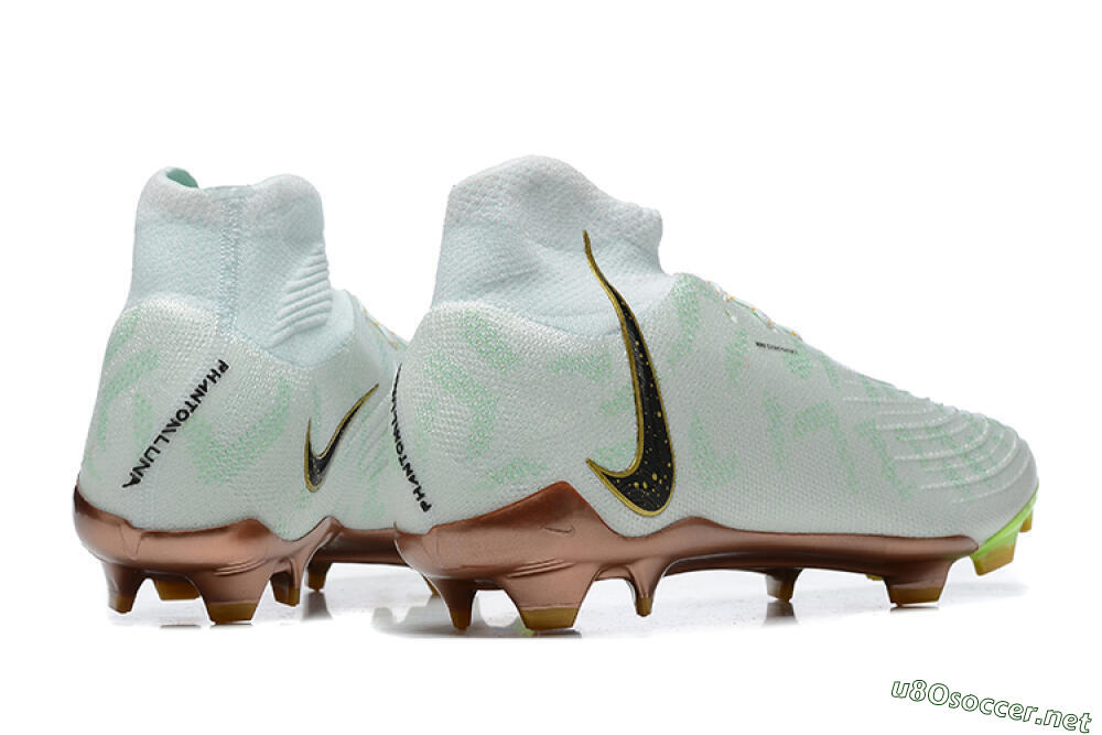 Men's Nike Phantom Luna Elite United Golden Pack FG Football Boots - Jade/Black/Gold 8