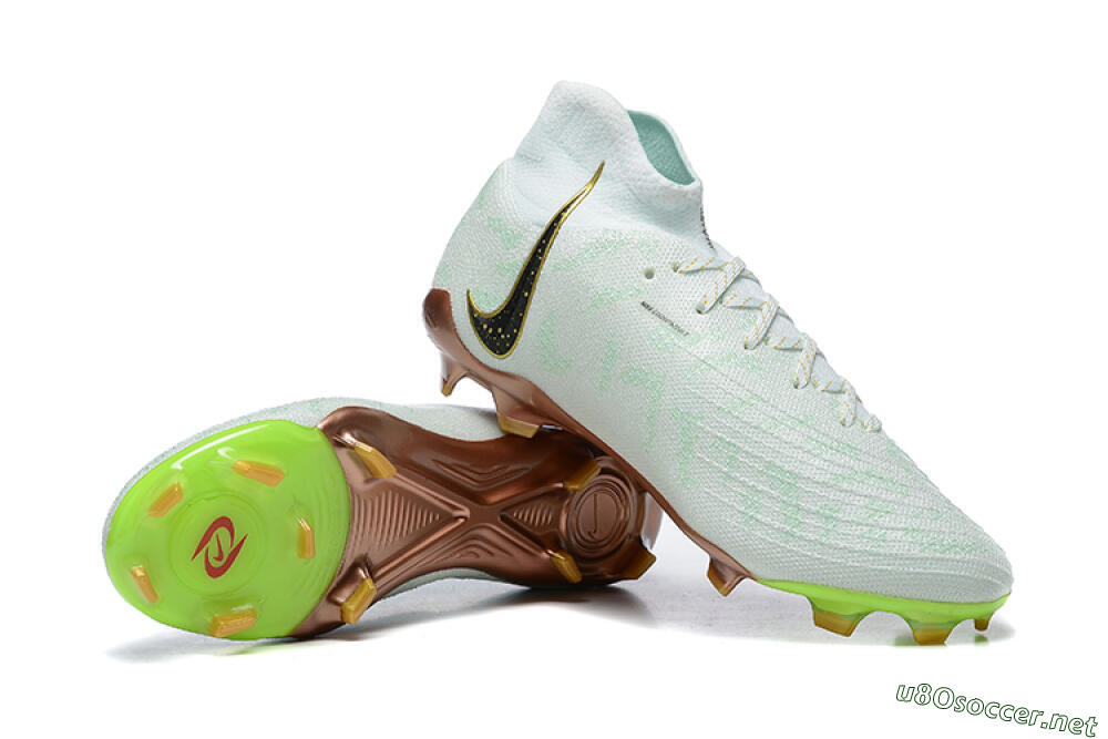 Men's Nike Phantom Luna Elite United Golden Pack FG Football Boots - Jade/Black/Gold 4
