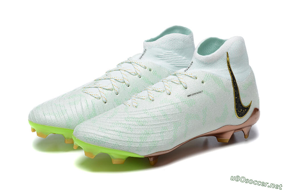 Men's Nike Phantom Luna Elite United Golden Pack FG Football Boots - Jade/Black/Gold 9