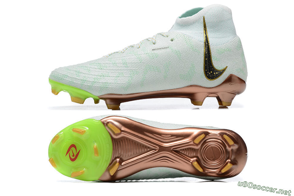 Men's Nike Phantom Luna Elite United Golden Pack FG Football Boots - Jade/Black/Gold 1
