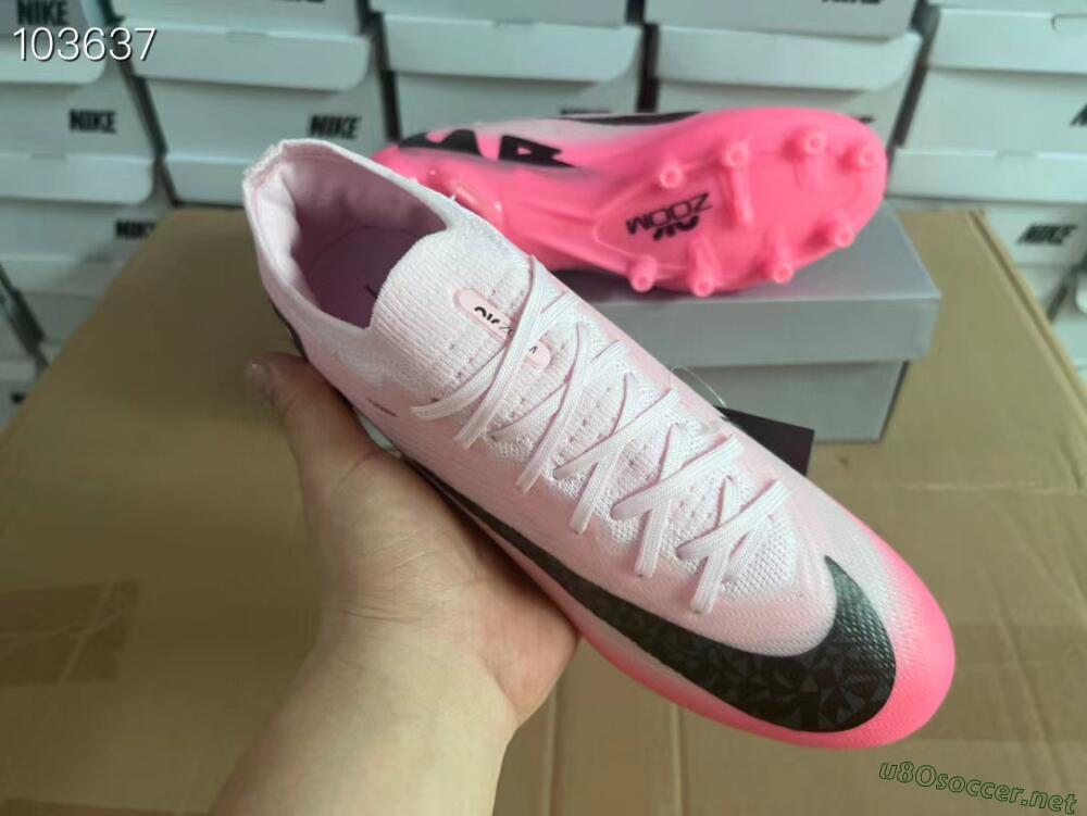 Men's Nike Air Zoom Mercurial Vapor 15 Elite FG Football Boots - Pink/Black