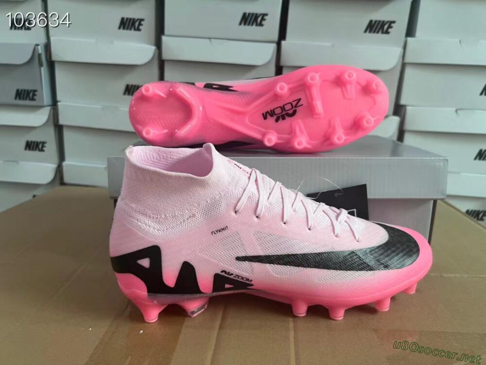 Men's Nike Air Zoom Mercurial Superfly 9 Elite FG Football Boots - Pink/Black