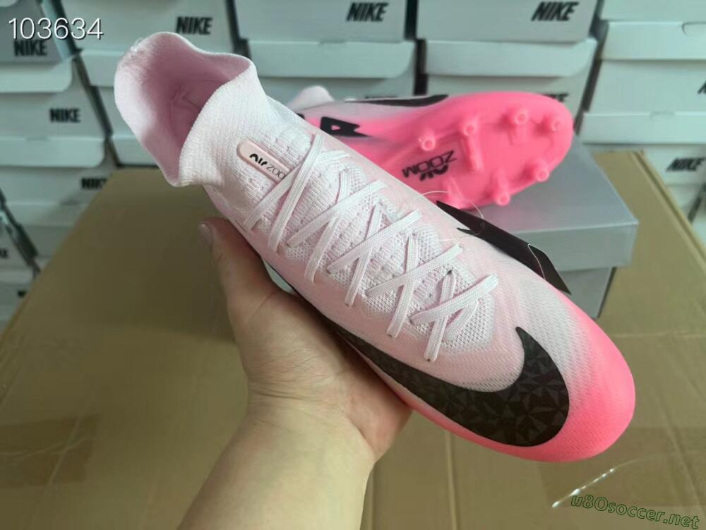 Men's Nike Air Zoom Mercurial Superfly 9 Elite FG Football Boots - Pink/Black