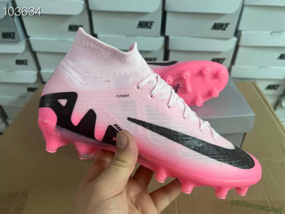 Men's Nike Air Zoom Mercurial Superfly 9 Elite FG Football Boots - Pink/Black