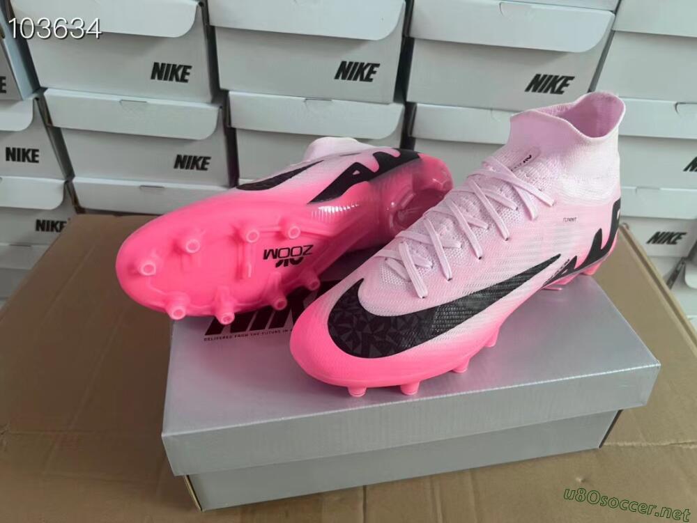 Men's Nike Air Zoom Mercurial Superfly 9 Elite FG Football Boots - Pink/Black