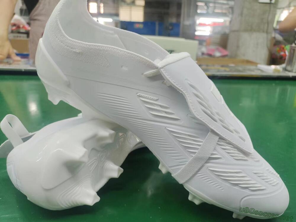 Men's Adidas Predator Elite Foldover Tongue FG Football Boots - White/Beige