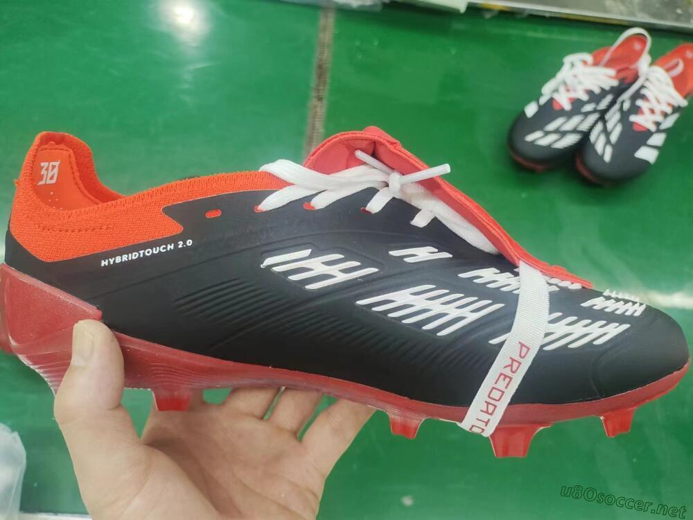 Men's Adidas Predator Elite Foldover Tongue FG Football Boots - Black/White/Red