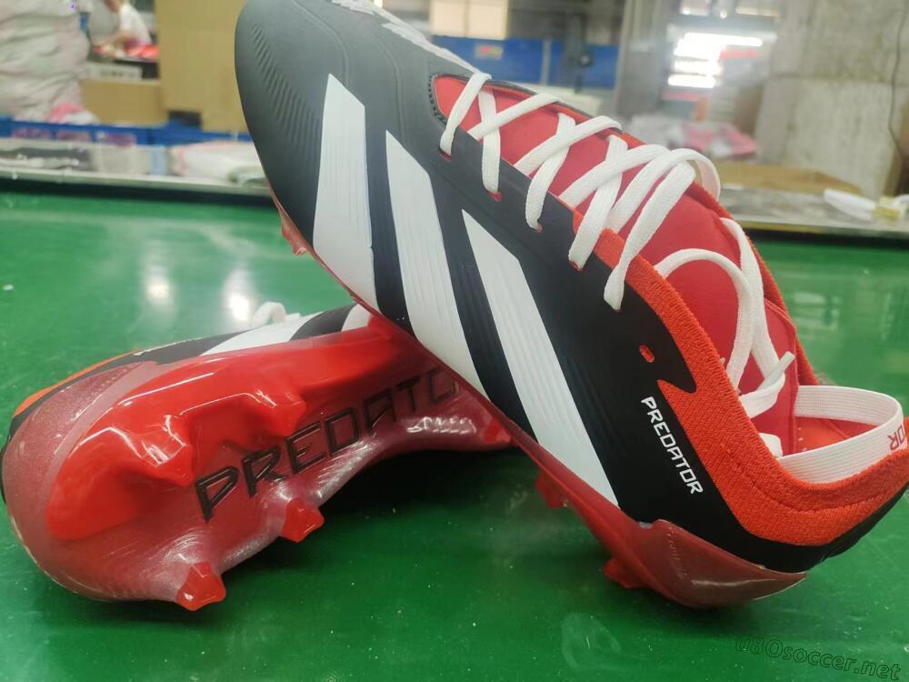 Men's Adidas Predator Elite Foldover Tongue FG Football Boots - Black/White/Red