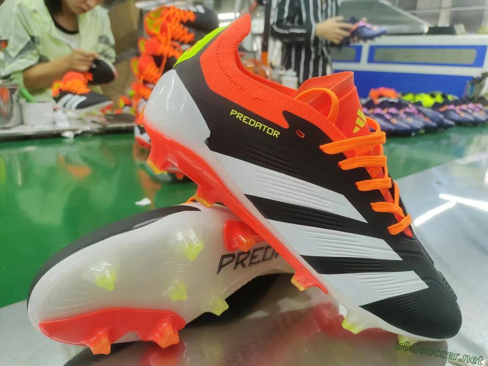 Men's Adidas Predator Elite FG Football Boots - Black/White/Pink