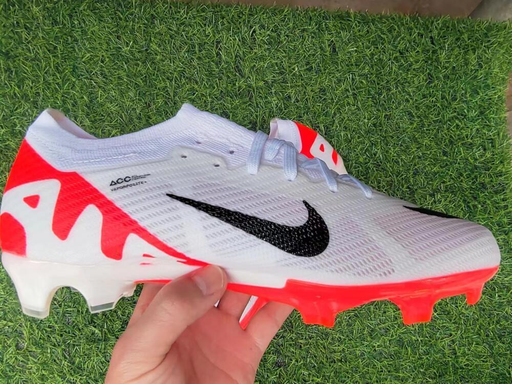 Men's Nike Air Zoom Mercurial Vapor 15 Elite FG Football Boots - White/Black/Red