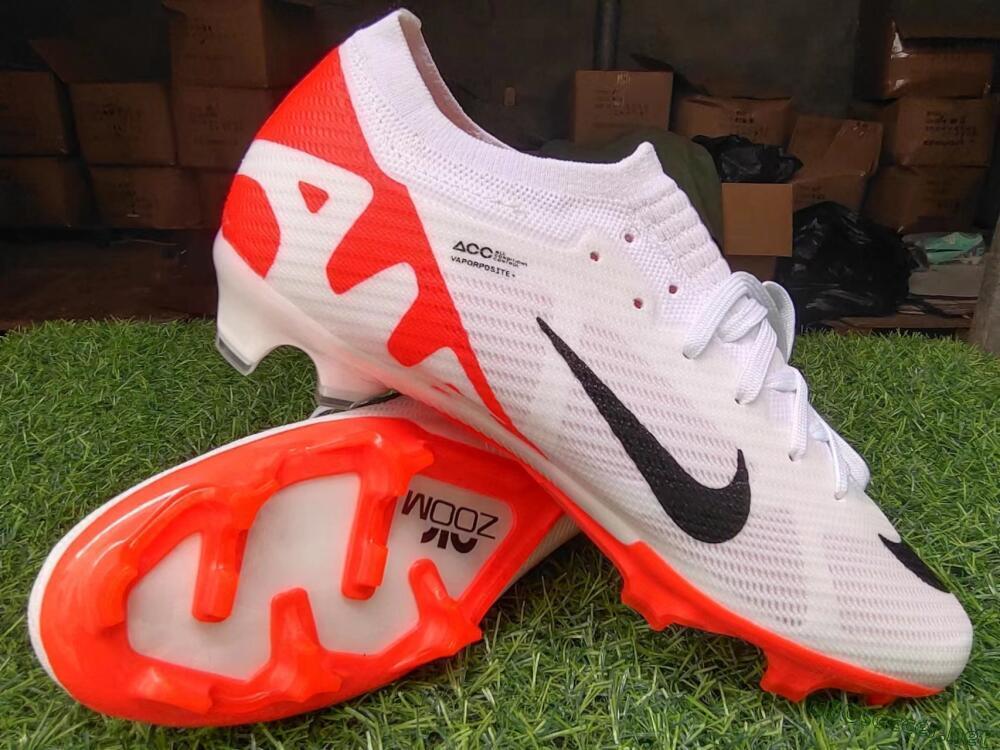 Men's Nike Air Zoom Mercurial Vapor 15 Elite FG Football Boots - White/Black/Red