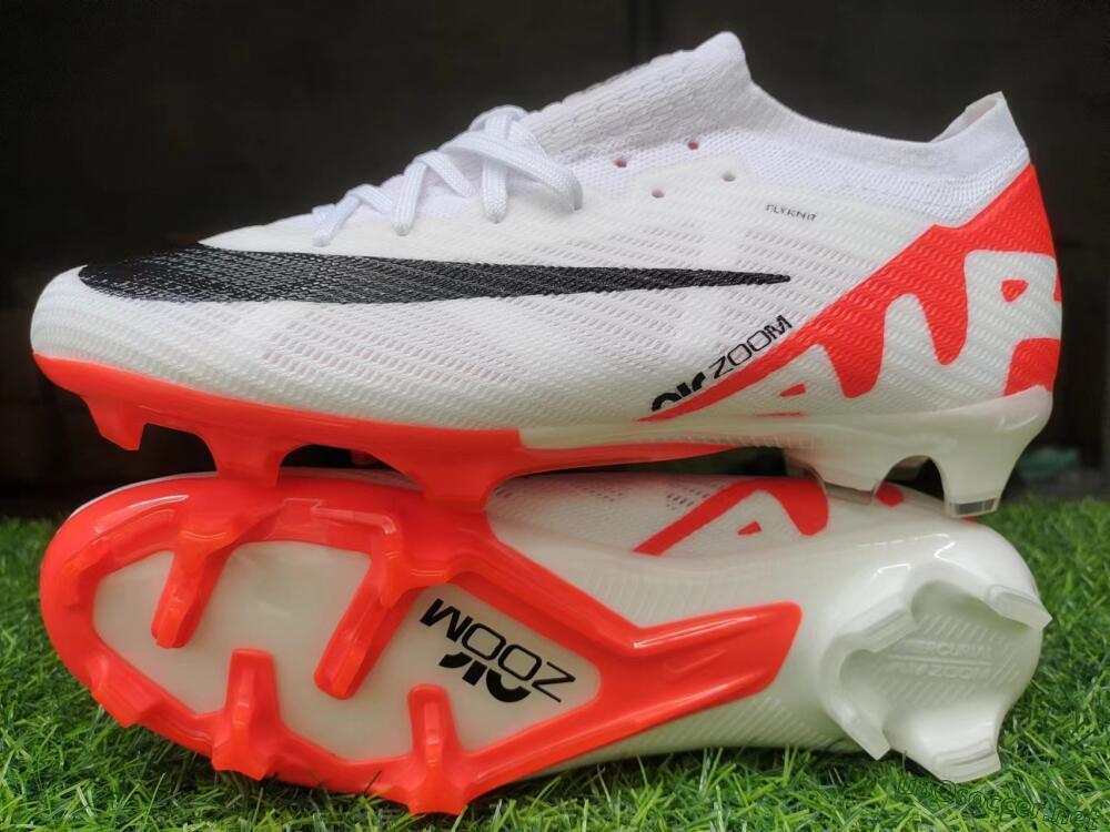 Men's Nike Air Zoom Mercurial Vapor 15 Elite FG Football Boots - White/Black/Red