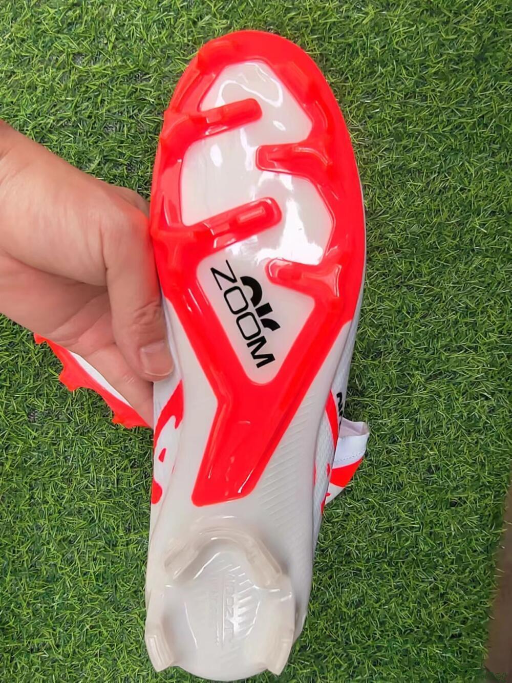 Men's Nike Air Zoom Mercurial Vapor 15 Elite FG Football Boots - White/Black/Red